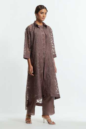 Kora Embroidered Jacket & Pant Set 