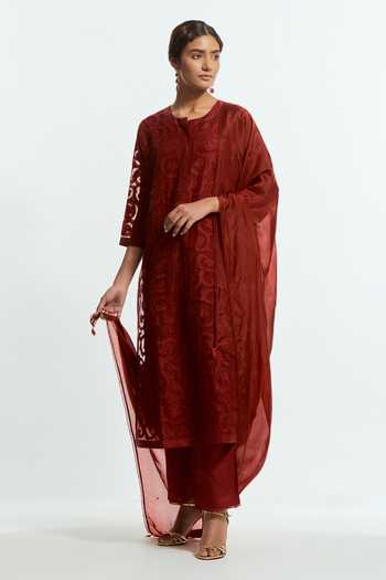Kora Embroidered Kurta Pant Set 