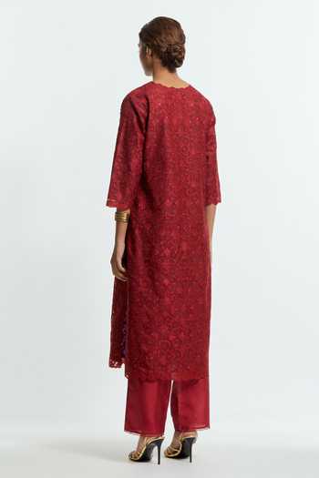 Kora Applique Work Kurta Set 