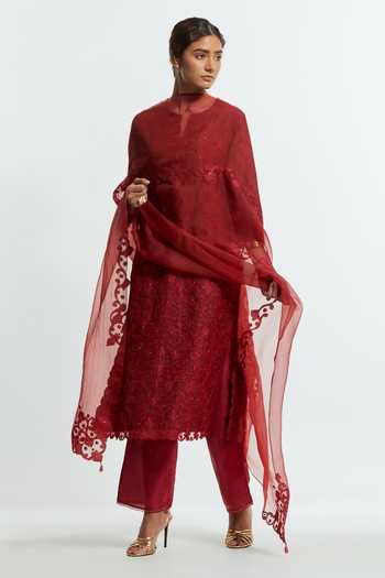 Kora Applique Work Kurta Set 