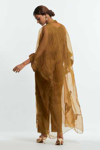 Kora Applique Work Kaftan & Pant Set 