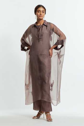 Kora Embroidered Kaftan & Pant Set 