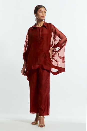 Kora Embroidered Kaftan With Pant 