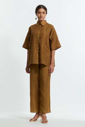 Kora Embroidered Top With Pant 