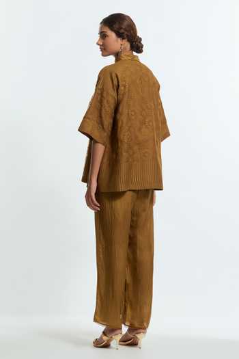 Kora Embroidered Top With Pant 