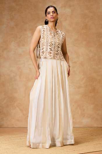 Needleten Box Pleated Skirt 