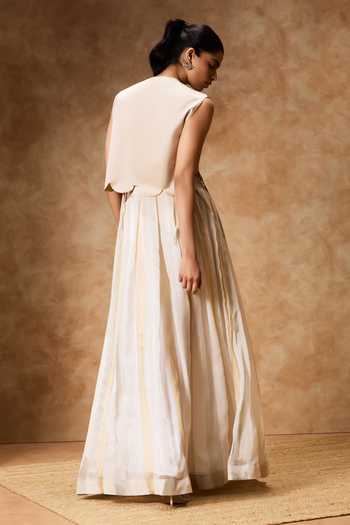 Needleten Box Pleated Skirt 