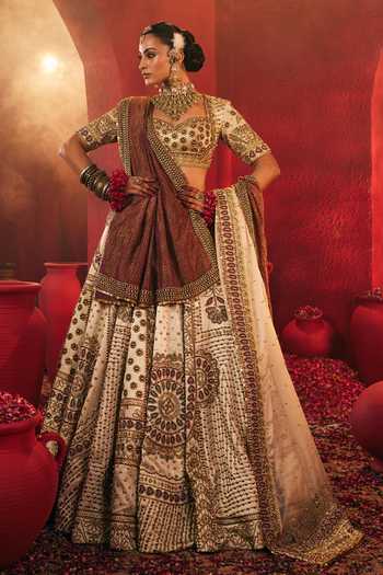 Payal & Zinal Shashi Geometric Embroidered Lehenga Set