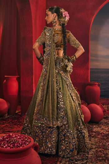 Payal & Zinal Shehzadi Paisley Embroidered Lehenga Set