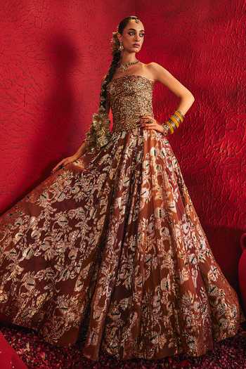 Payal & Zinal Jodha Embroidered Corset & Lehenga Set 