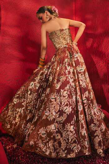 Payal & Zinal Jodha Embroidered Corset & Lehenga Set 