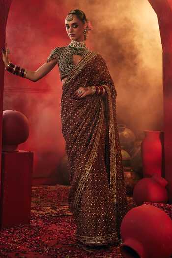 Payal & Zinal Ghera Embroidered Saree With Blouse 