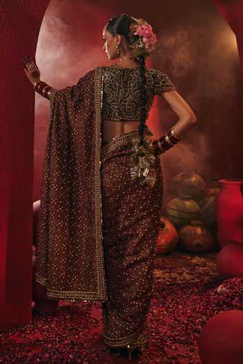 Payal & Zinal Ghera Embroidered Saree With Blouse 