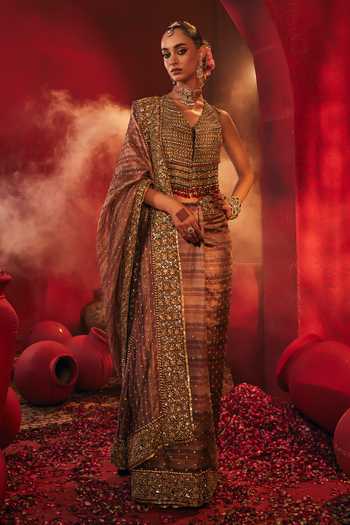 Payal & Zinal Kalirah Embroidered Saree With Blouse 