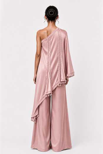 Saim Godets One-Shoulder Top & Trouser Set 