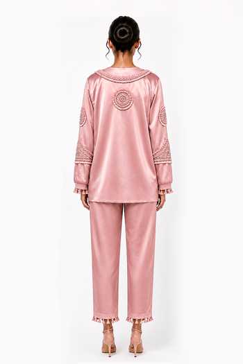 Saim Ornamented Embroidered Jacket & Pant Set 