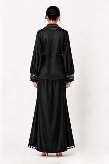 Saim Silk Embroidered Shirt & Skirt Set 