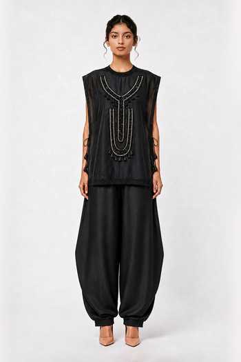 Saim Chanderi Embroidered Vest & Trouser Set 