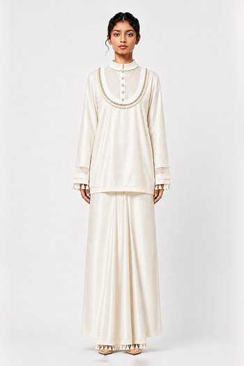 Saim Silk Top & Skirt Set 