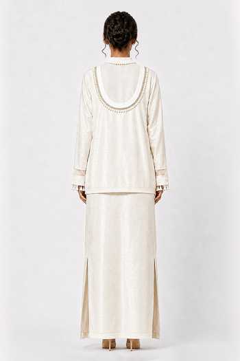 Saim Silk Top & Skirt Set 