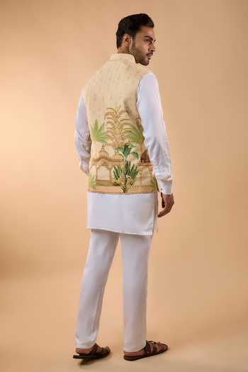 Spring Break Printed Nehru Jacket Set