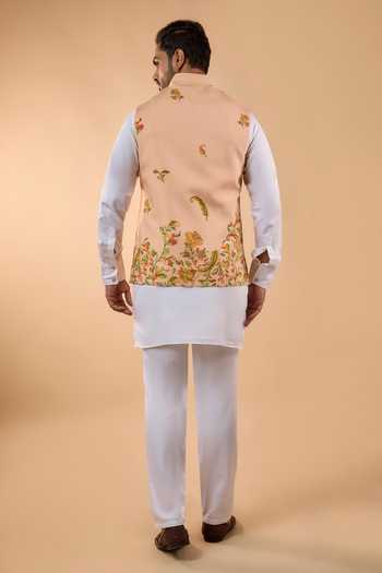 Spring Break Botanical Print Nehru Jacket Set
