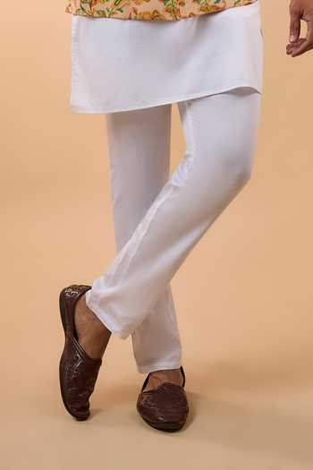Buy Spring Break White Cotton, Silk Botanical Print Nehru Jacket Set Online at Aza Fashions Buy_Spring Break_White Cotton, Silk Botanical Print Nehru Jacket Set _Online_at_Aza_Fashions