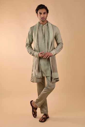 Spring Break Sage Green Embroidered Kurta Set