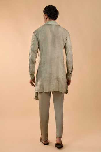 Spring Break Sage Green Embroidered Kurta Set