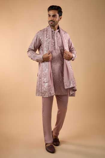 Spring Break Pink Embroidered Kurta Set