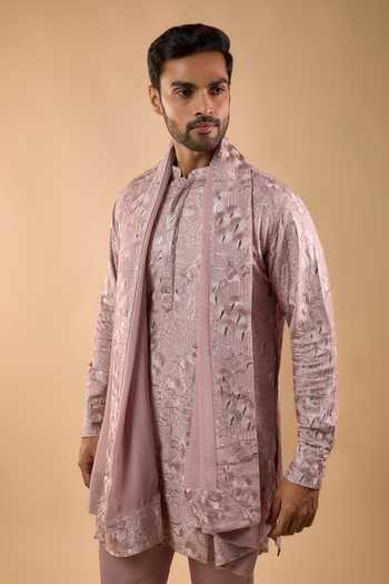Buy Spring Break Pink Silk, Cotton Satin, Viscose Embroidered Kurta Set Online at Aza Fashions Buy_Spring Break_Pink Silk, Cotton Satin, Viscose Embroidered Kurta Set _Online_at_Aza_Fashions