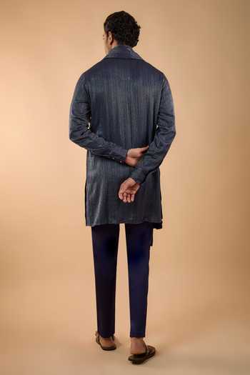 Spring Break Navy Embroidered Kurta Set