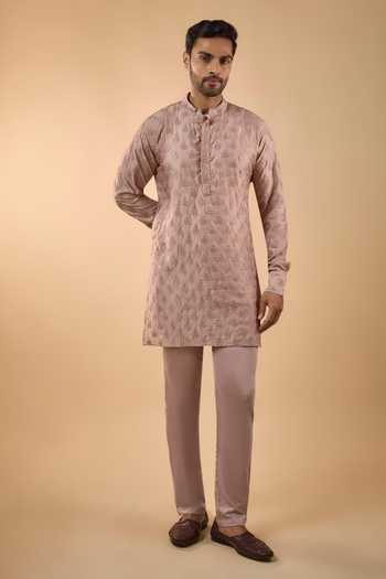 Spring Break Pink Embroidered Kurta Set