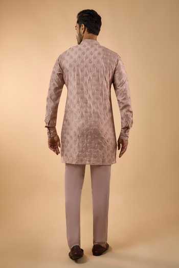 Spring Break Pink Embroidered Kurta Set