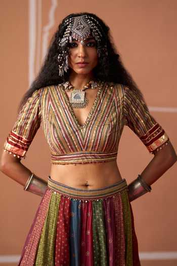 Swatti Kapoor Rumi Handwoven Chanderi Blouse 