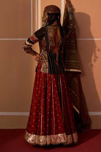 Swatti Kapoor Kesar Handwoven Skirt 