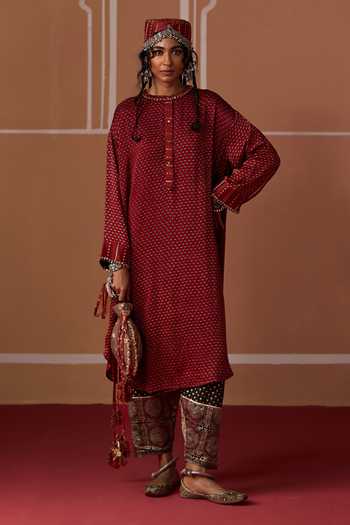 Swatti Kapoor Zeba Ajrakh Kurta & Pant Set