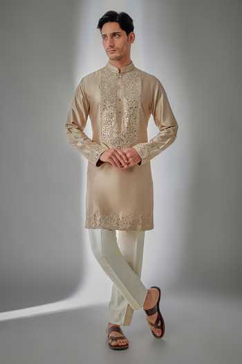 Salil Bhatia Mirror Work Kurta & Pyjama Set 