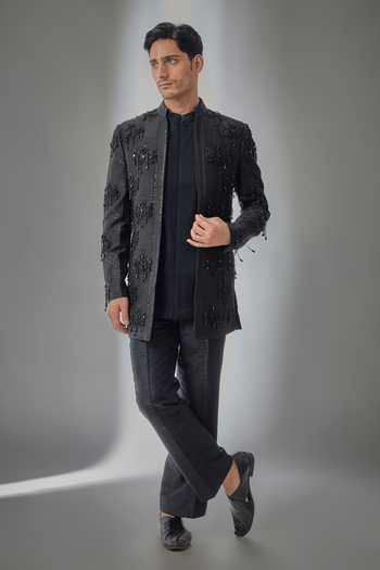 Salil Bhatia Hand Embroidered Bandhgala Set 