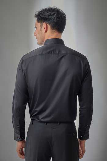 Salil Bhatia Crescent Detailing Tuxedo Shirt 