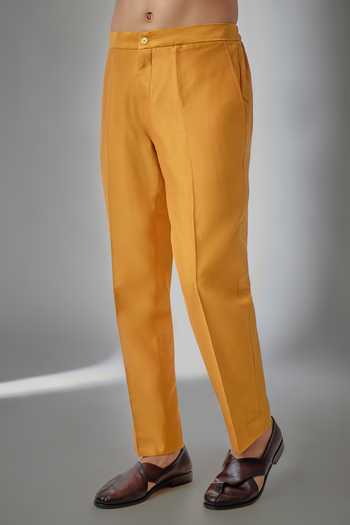 Salil Bhatia Yellow Chinon, Chanderi, Silk Embroidered Nehru Jacket Kurta Set Online at Aza Fashions Salil Bhatia_Yellow Chinon, Chanderi, Silk Embroidered Nehru Jacket Kurta Set _Online_at_Aza_Fashions