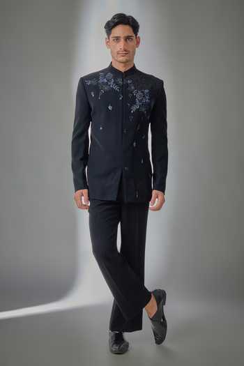 Salil Bhatia Embroidered Bandhgala & Pant Set 