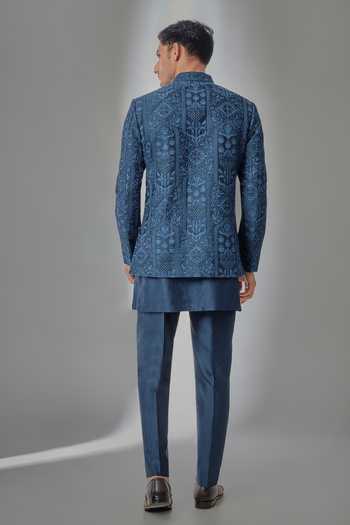Salil Bhatia Zari Embellished Bandhgala Set 