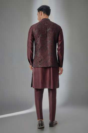 Salil Bhatia Zari Embellished Nehru Jacket Set