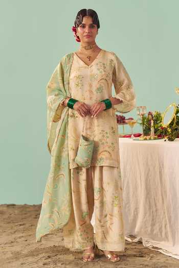 Chrkha Chintz Printed Kurta & Pant Set