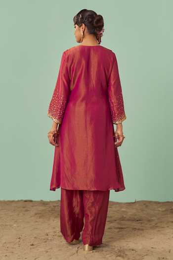 Chrkha Embroidered Kurta Set