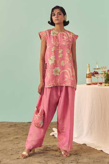 Chrkha Printed Kurta & Pant Set