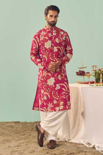 Chrkha Printed Kurta & Pant Set