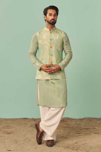 Chrkha Chintz Printed Nehru Jacket Set