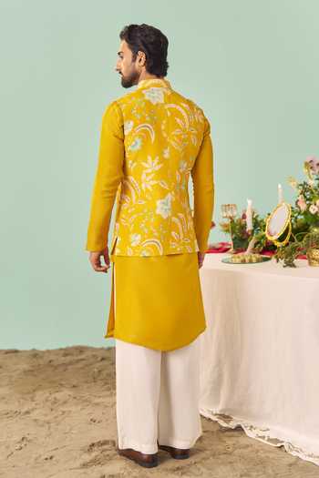 Chrkha Chintz Printed Nehru Jacket Set